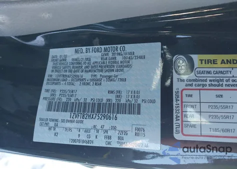 2007 Ford Mustang Gt Deluxe/Gt Premium from USA, damaged, VIN 1ZVFT82HX75290616